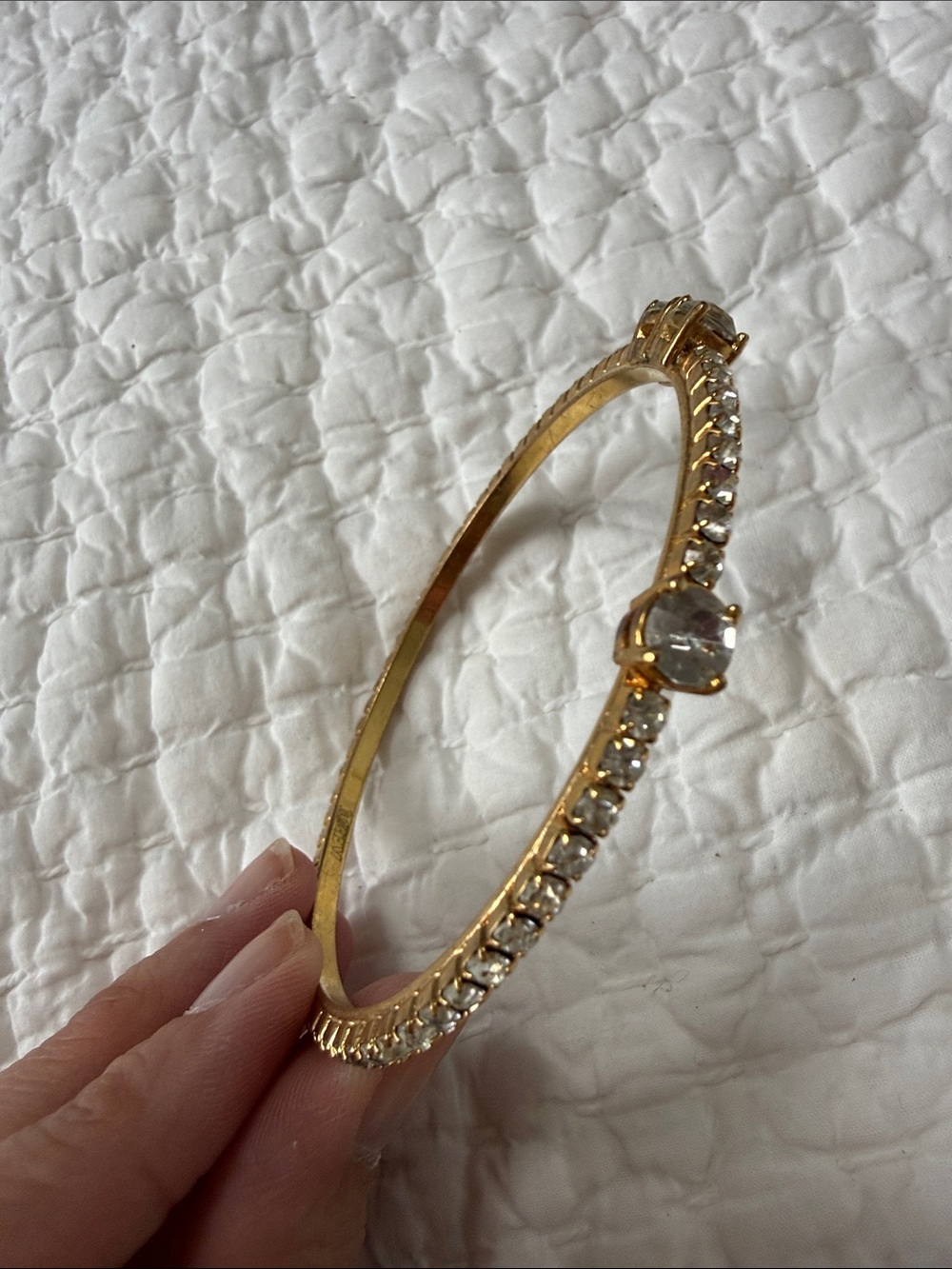 J. Crew Gold Crystal Pavé Bangle Bracelet
